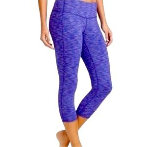 Athleta Energy Chaturanga Capri Cropped Legging Space Dye Blue Size Medium